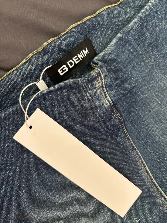 EB Denim Split Boot-Cut Denim Leggings NWT Size L - Picture 9 of 13